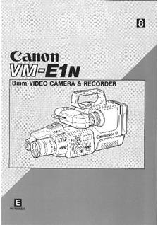 Canon VM E 1 manual. Camera Instructions.